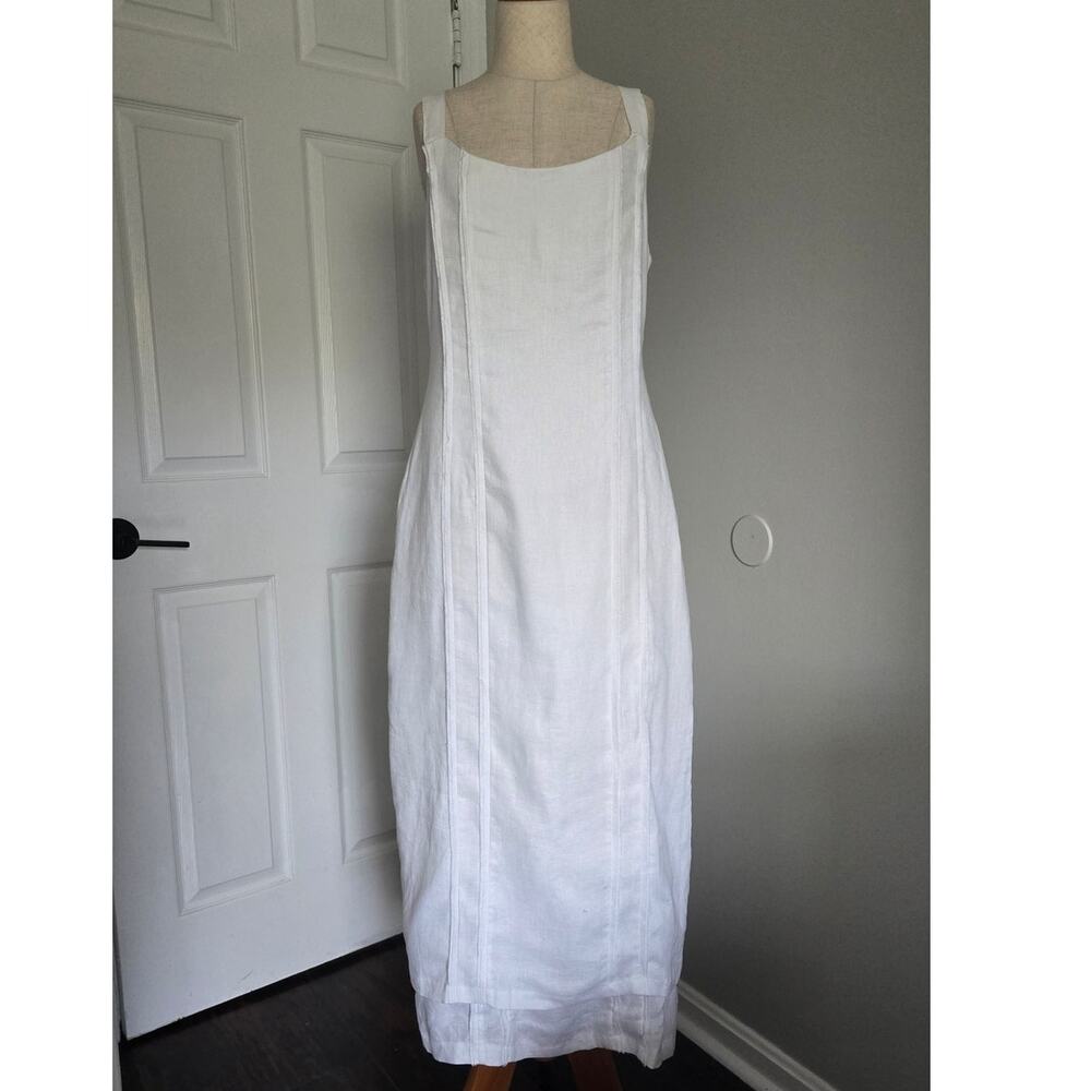 NWT Dissh Dulche White Linen Long Dress Size 8